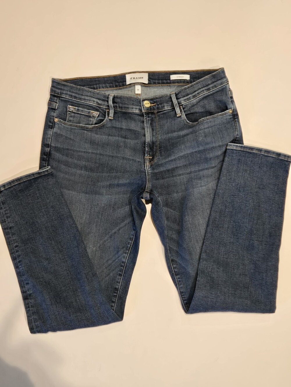 Frame Denim Le Garcon Mid-Rise Boyfriend Revere Wash Jeans Size 28 - Picture 6 of 7